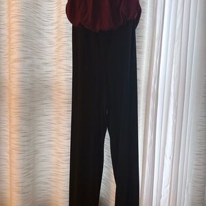 Elegant Black and Red Jumpsuit